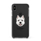 West Highland White Terrier Personalised Apple iPhone Xs Max Impact Case Black Edge on Black Phone