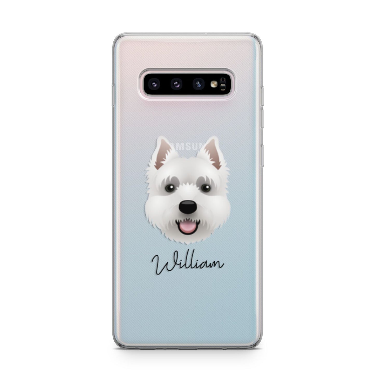 West Highland White Terrier Personalised Samsung Galaxy S10 Plus Case