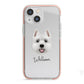 West Highland White Terrier Personalised iPhone 13 Mini TPU Impact Case with Pink Edges
