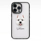 West Highland White Terrier Personalised iPhone 13 Pro Black Impact Case on Silver phone