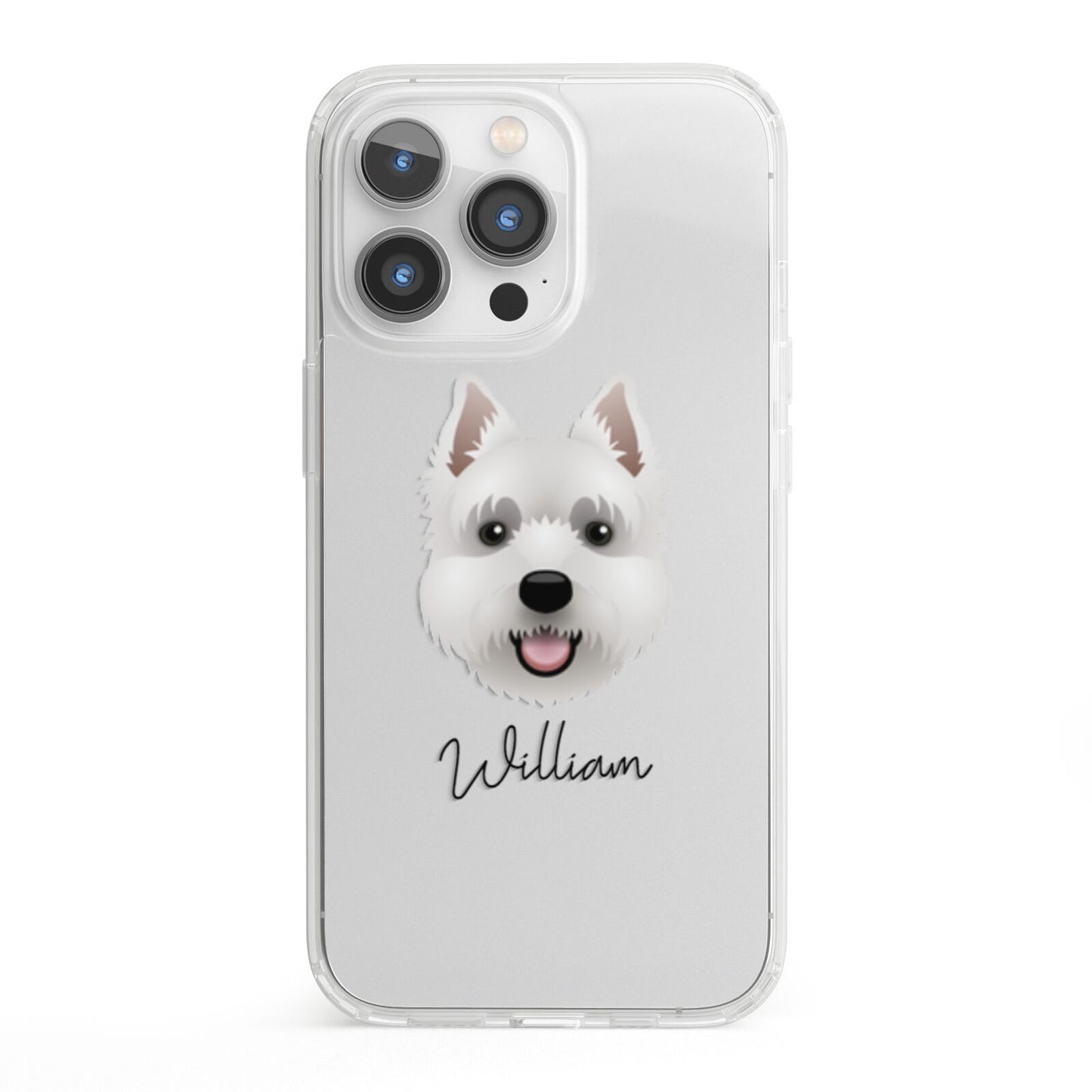West Highland White Terrier Personalised iPhone 13 Pro Clear Bumper Case