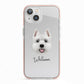 West Highland White Terrier Personalised iPhone 13 TPU Impact Case with Pink Edges