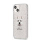 West Highland White Terrier Personalised iPhone 14 Glitter Tough Case Starlight Angled Image