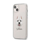 West Highland White Terrier Personalised iPhone 14 Plus Clear Tough Case Starlight Angled Image