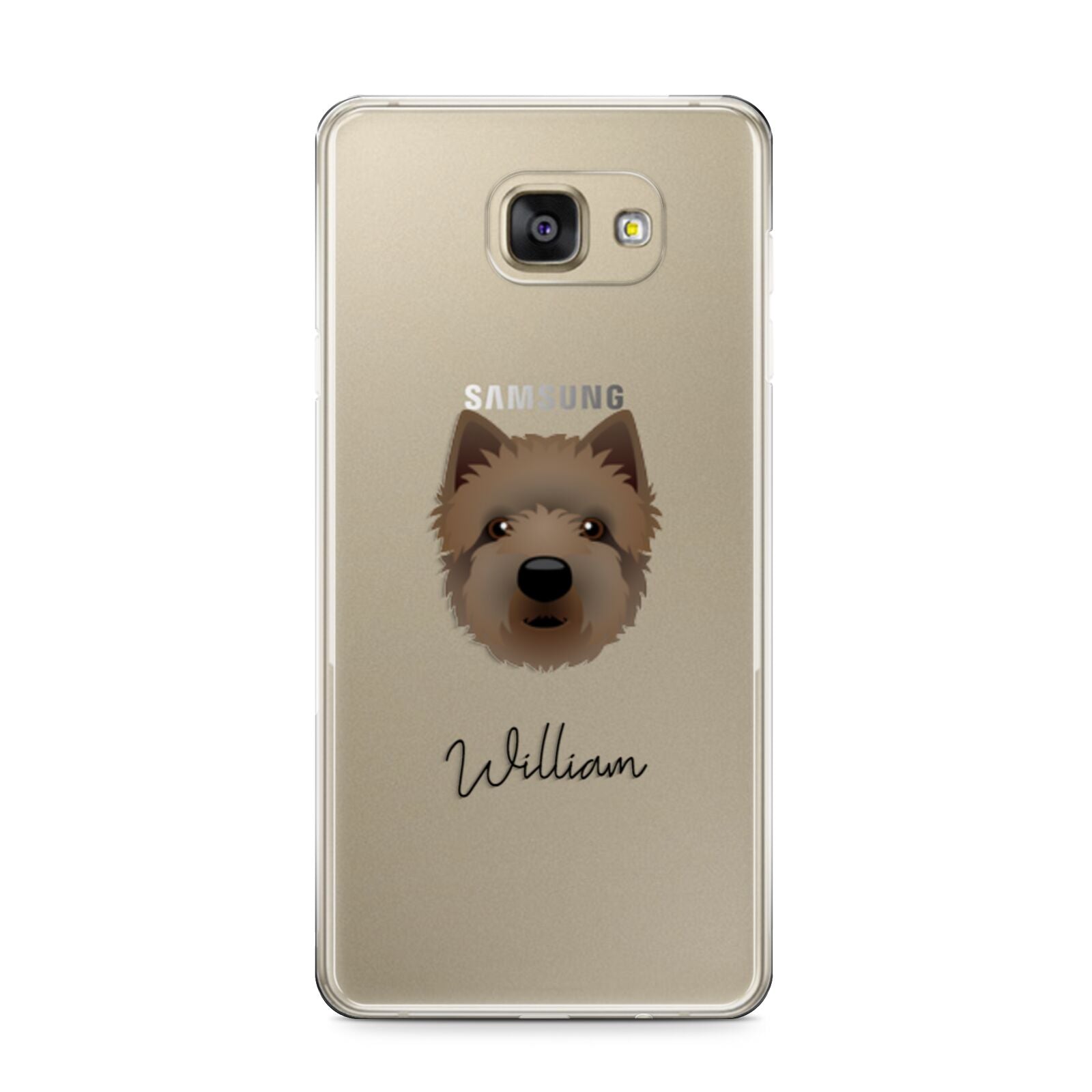 Westiepoo Personalised Samsung Galaxy A9 2016 Case on gold phone