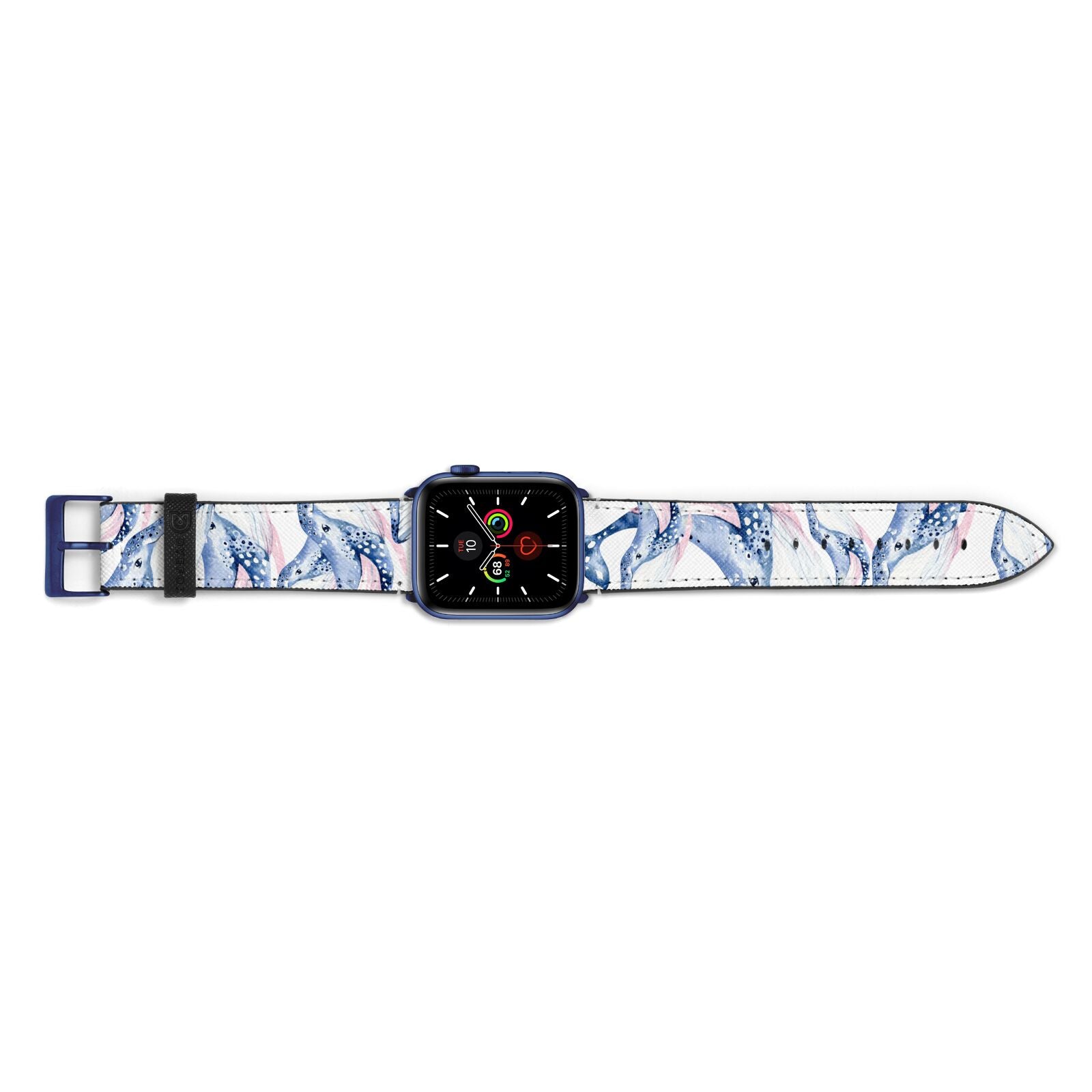 Whale Apple Watch Strap Landscape Image Blue Hardware