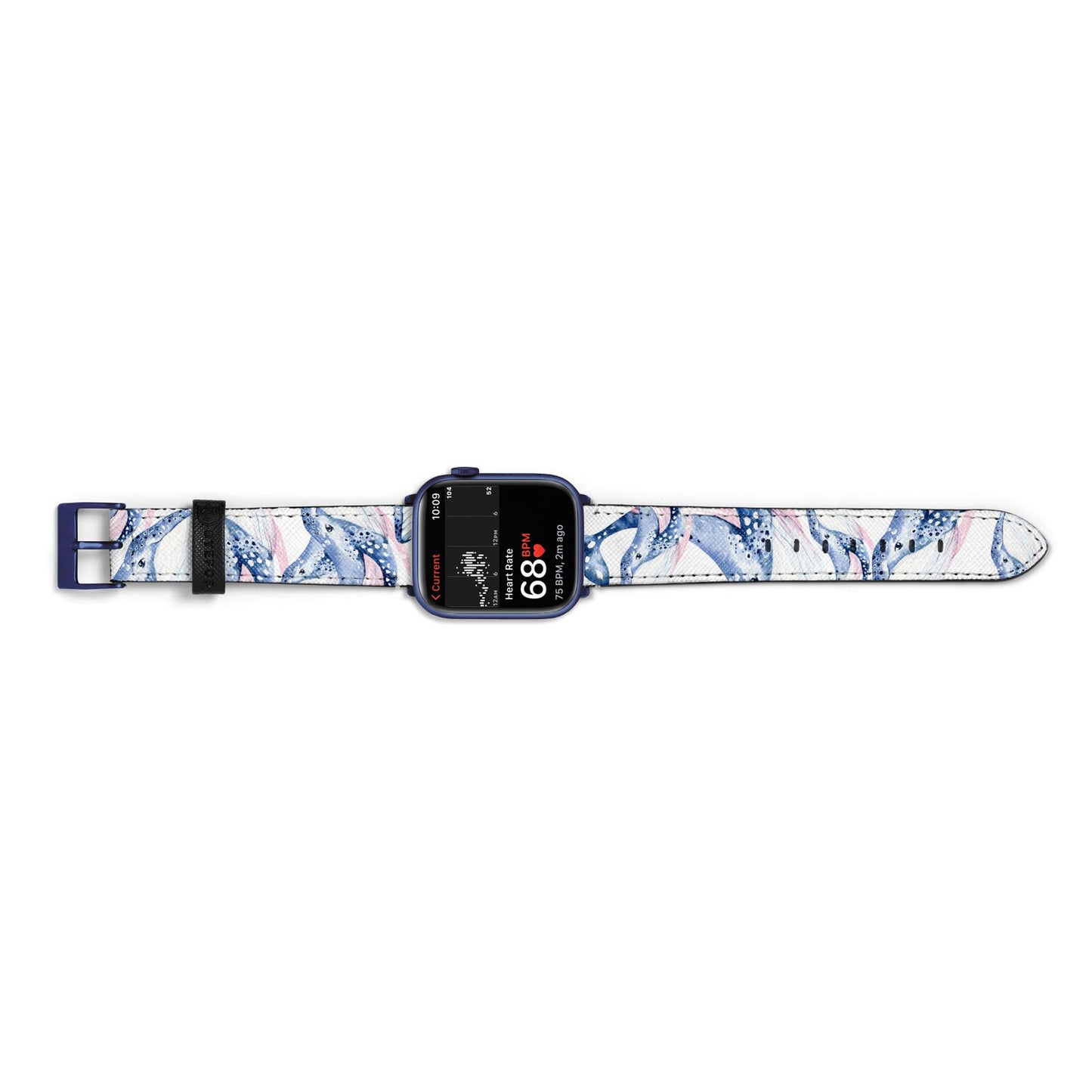 Whale Apple Watch Strap Size 38mm Landscape Image Blue Hardware