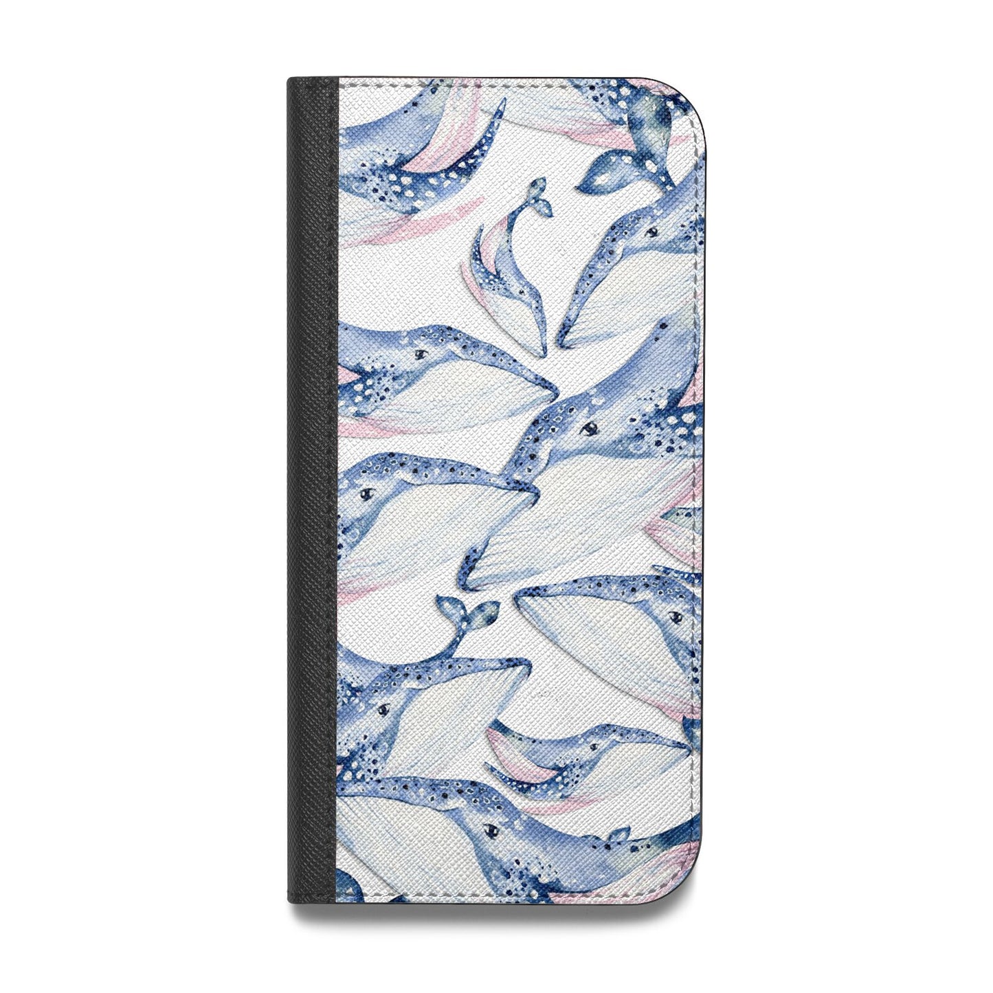 Whale Vegan Leather Flip iPhone Case