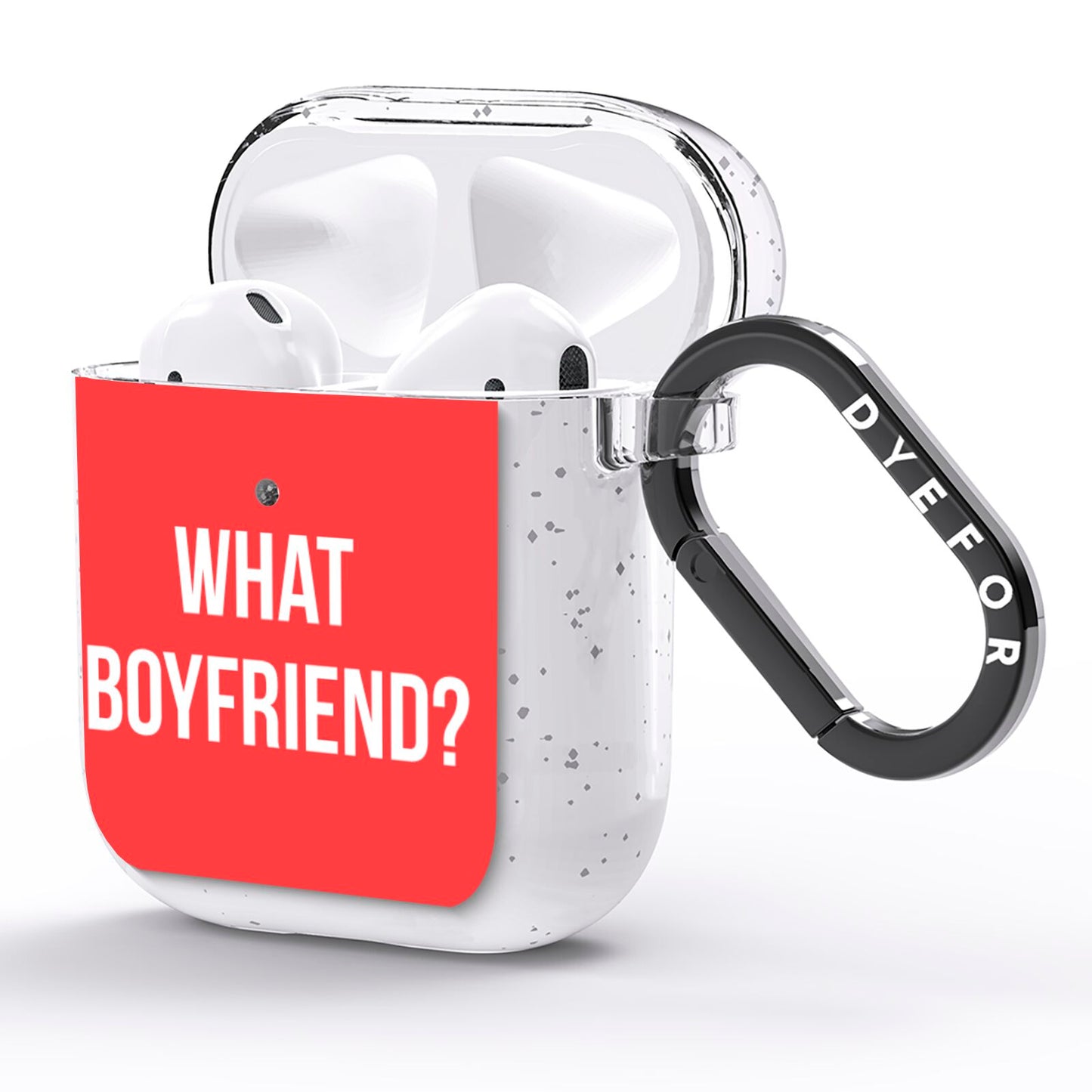 What Boyfriend AirPods Glitter Case Side Image