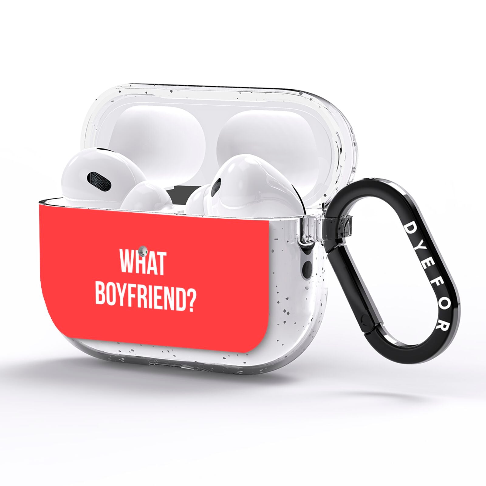 What Boyfriend AirPods Pro Glitter Case Side Image