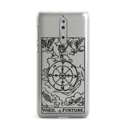 Wheel of Fortune Monochrome Tarot Card Nokia Case