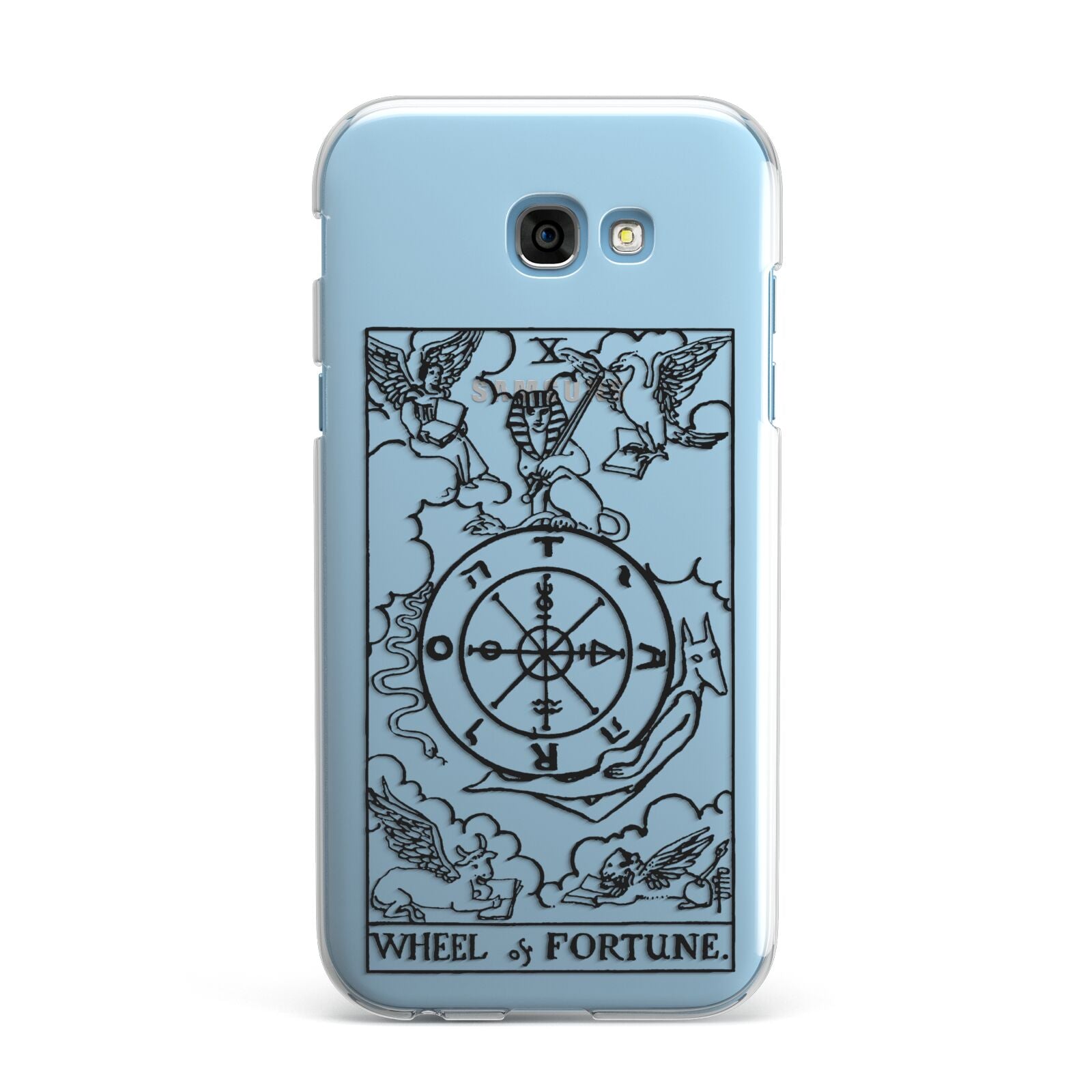 Wheel of Fortune Monochrome Tarot Card Samsung Galaxy A7 2017 Case