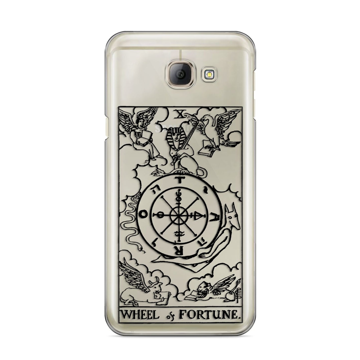 Wheel of Fortune Monochrome Tarot Card Samsung Galaxy A8 2016 Case