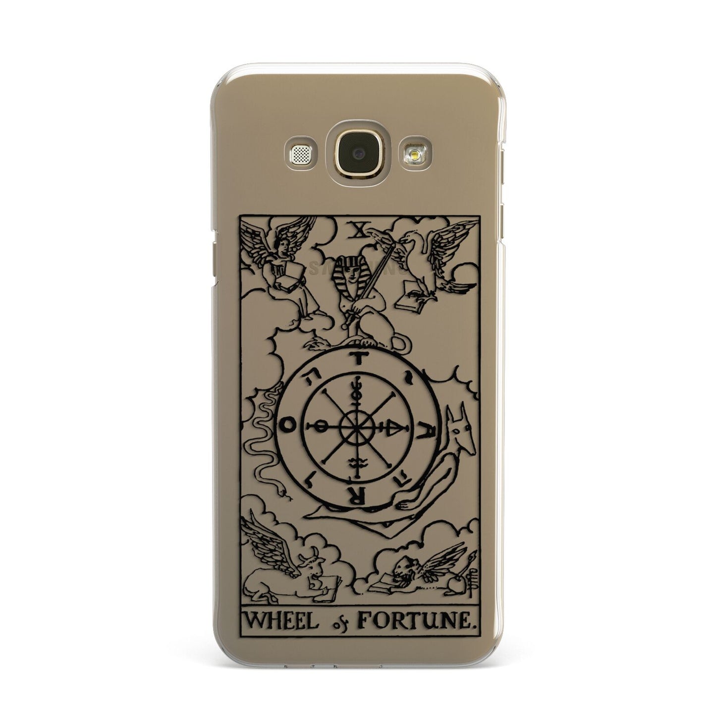 Wheel of Fortune Monochrome Tarot Card Samsung Galaxy A8 Case