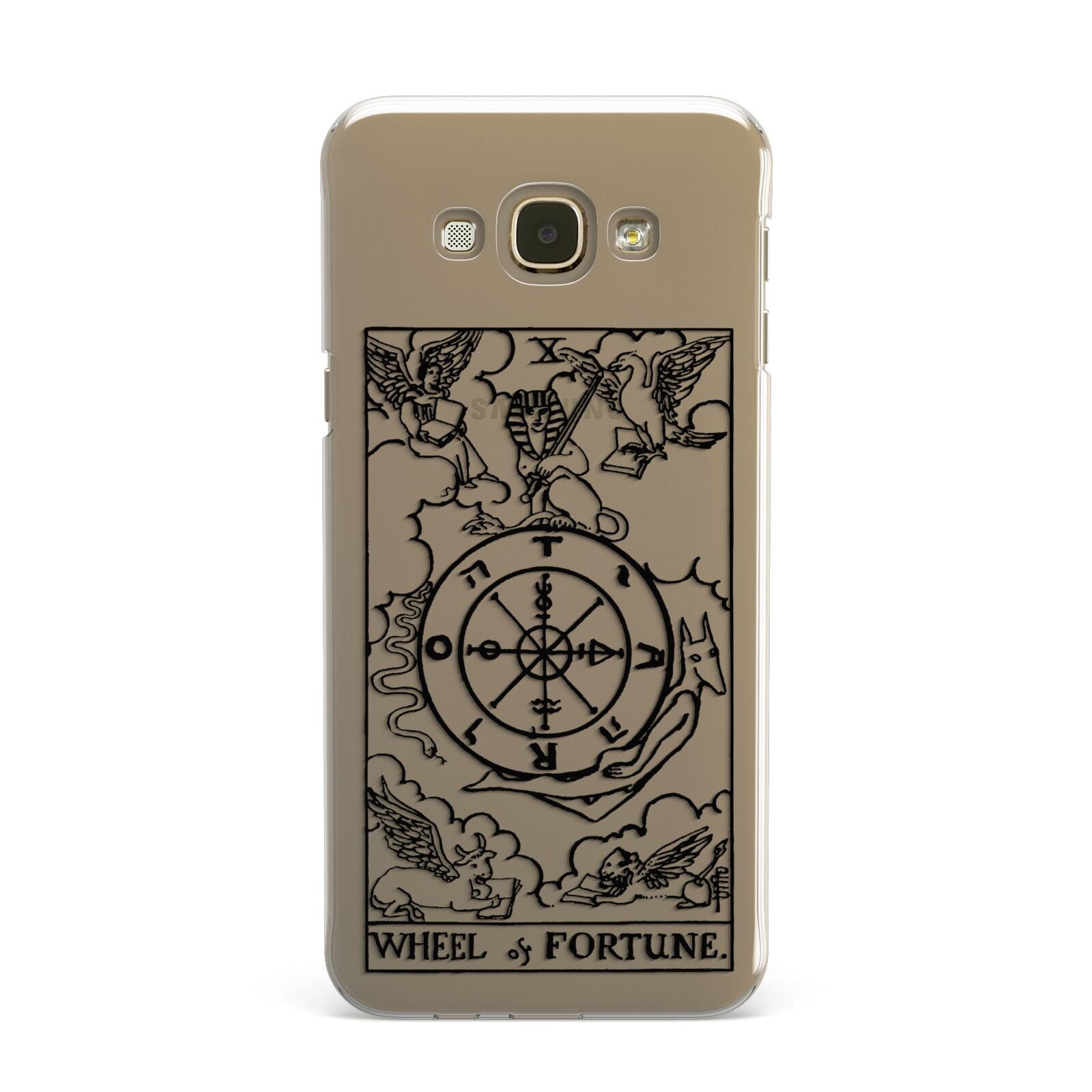 Wheel of Fortune Monochrome Tarot Card Samsung Galaxy A8 Case