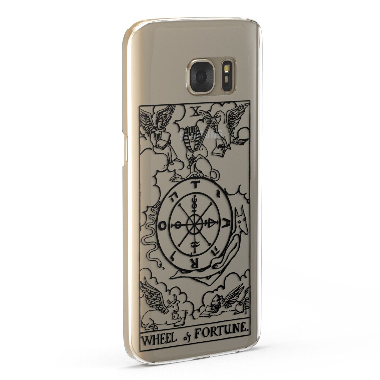 Wheel of Fortune Monochrome Tarot Card Samsung Galaxy Case Fourty Five Degrees