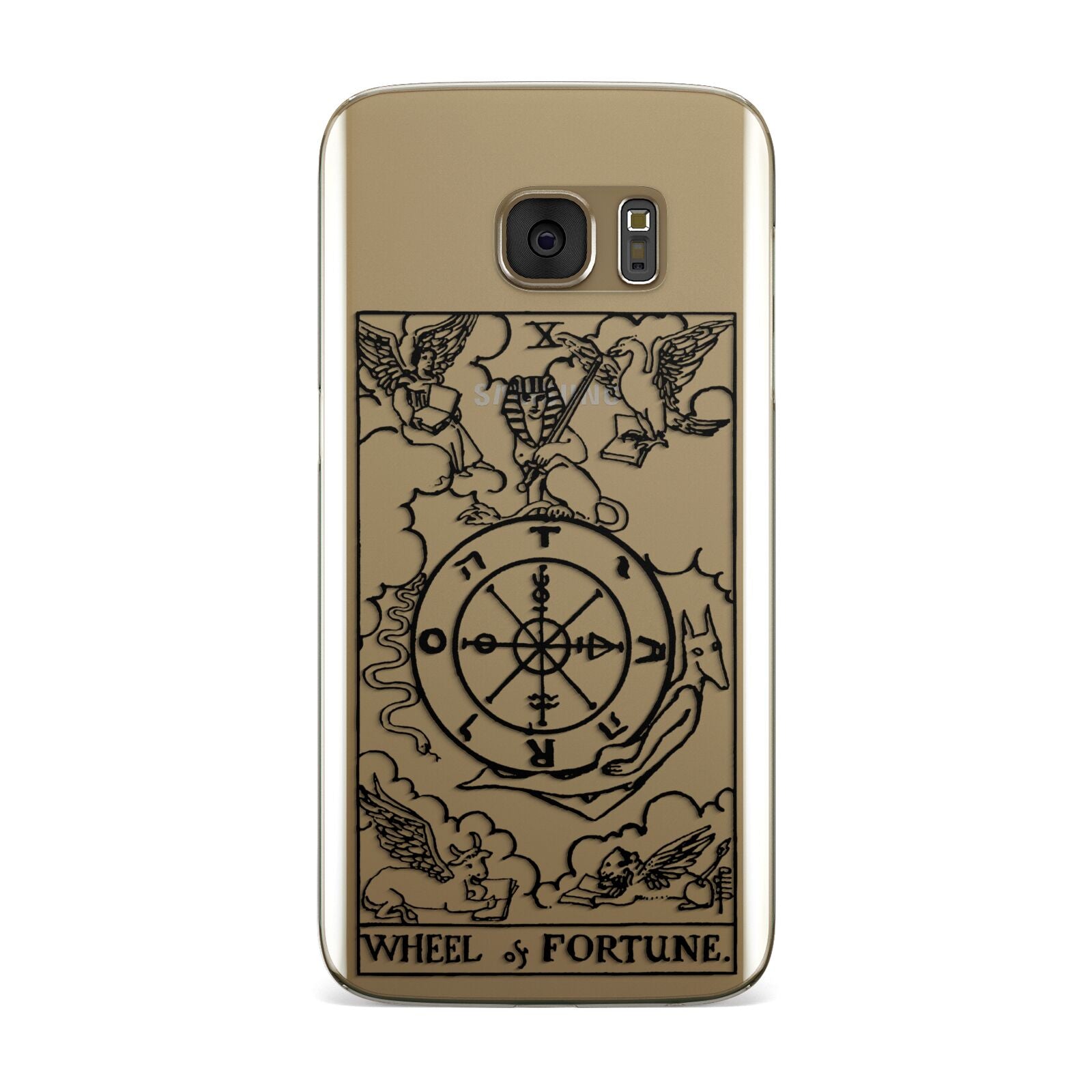 Wheel of Fortune Monochrome Tarot Card Samsung Galaxy Case