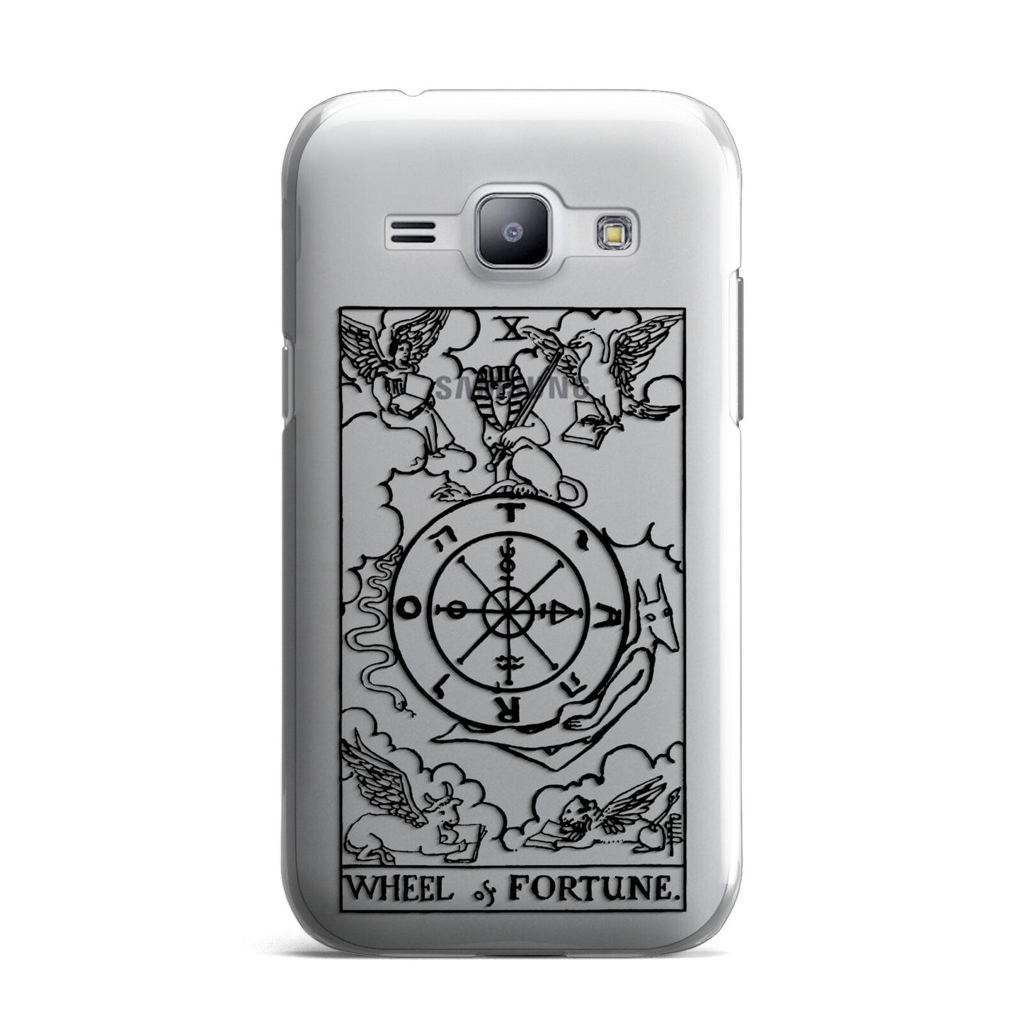 Wheel of Fortune Monochrome Tarot Card Samsung Galaxy J1 2015 Case