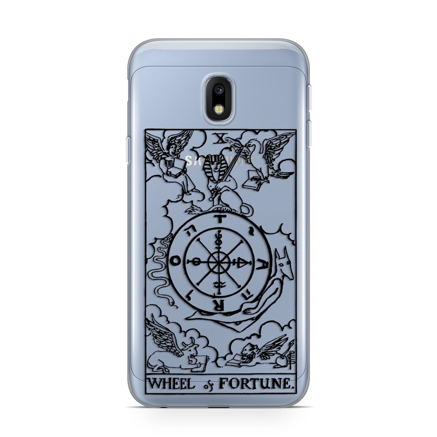 Wheel of Fortune Monochrome Tarot Card Samsung Galaxy J3 2017 Case