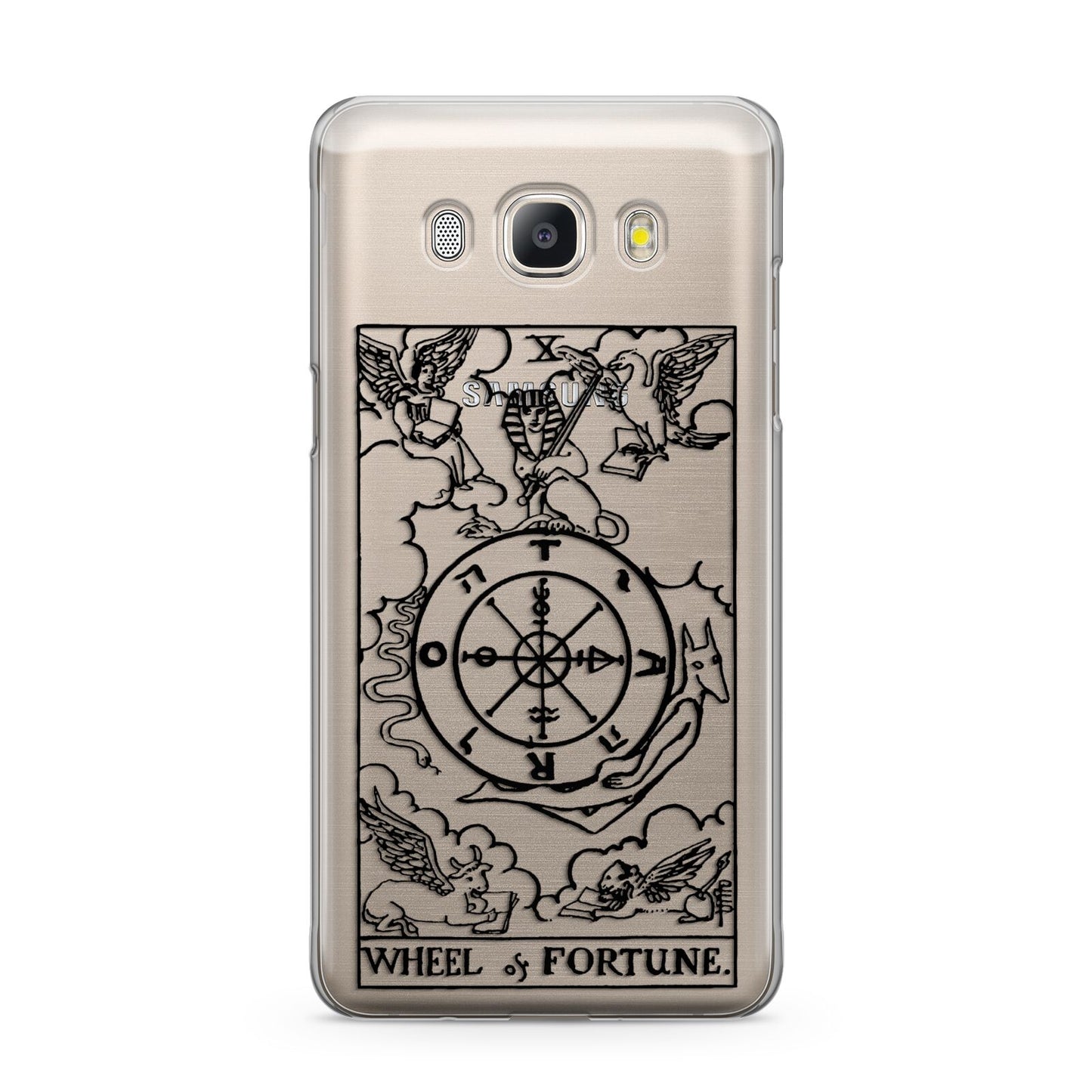 Wheel of Fortune Monochrome Tarot Card Samsung Galaxy J5 2016 Case