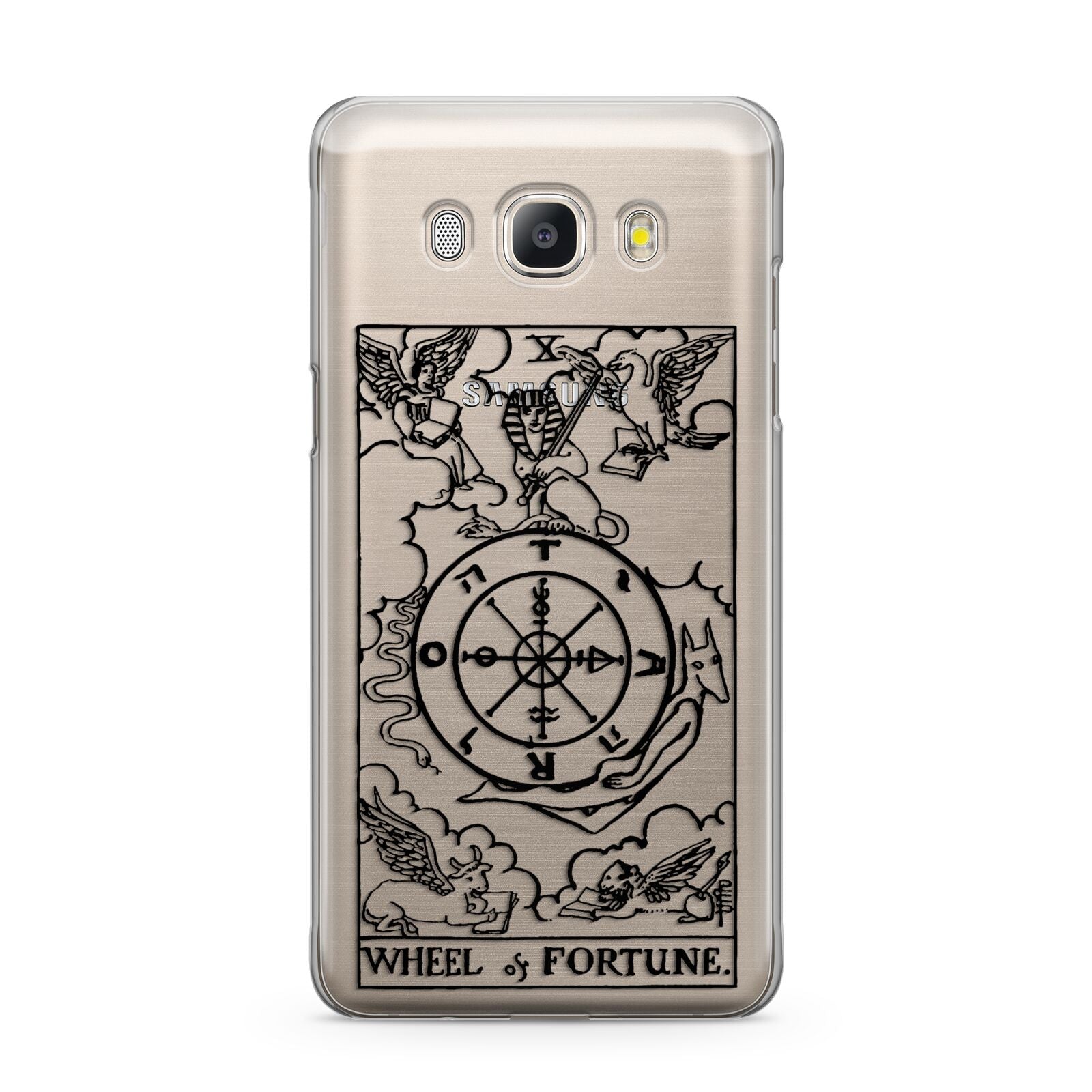 Wheel of Fortune Monochrome Tarot Card Samsung Galaxy J5 2016 Case