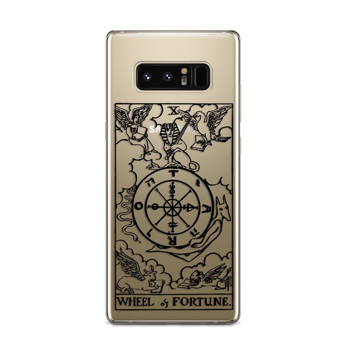 Wheel of Fortune Monochrome Tarot Card Samsung Galaxy Note 8 Case