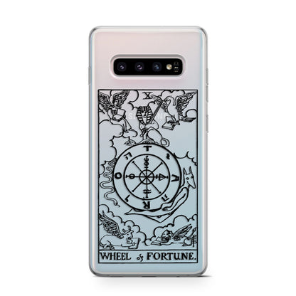 Wheel of Fortune Monochrome Tarot Card Samsung Galaxy S10 Case