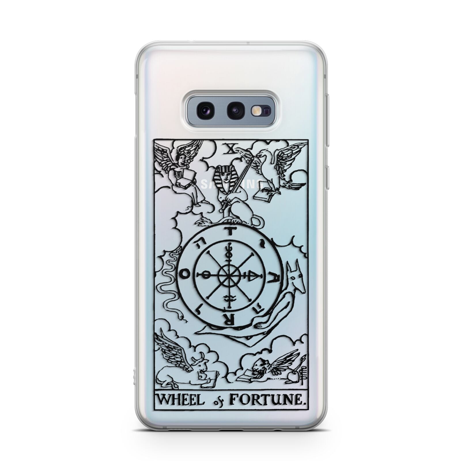 Wheel of Fortune Monochrome Tarot Card Samsung Galaxy S10E Case