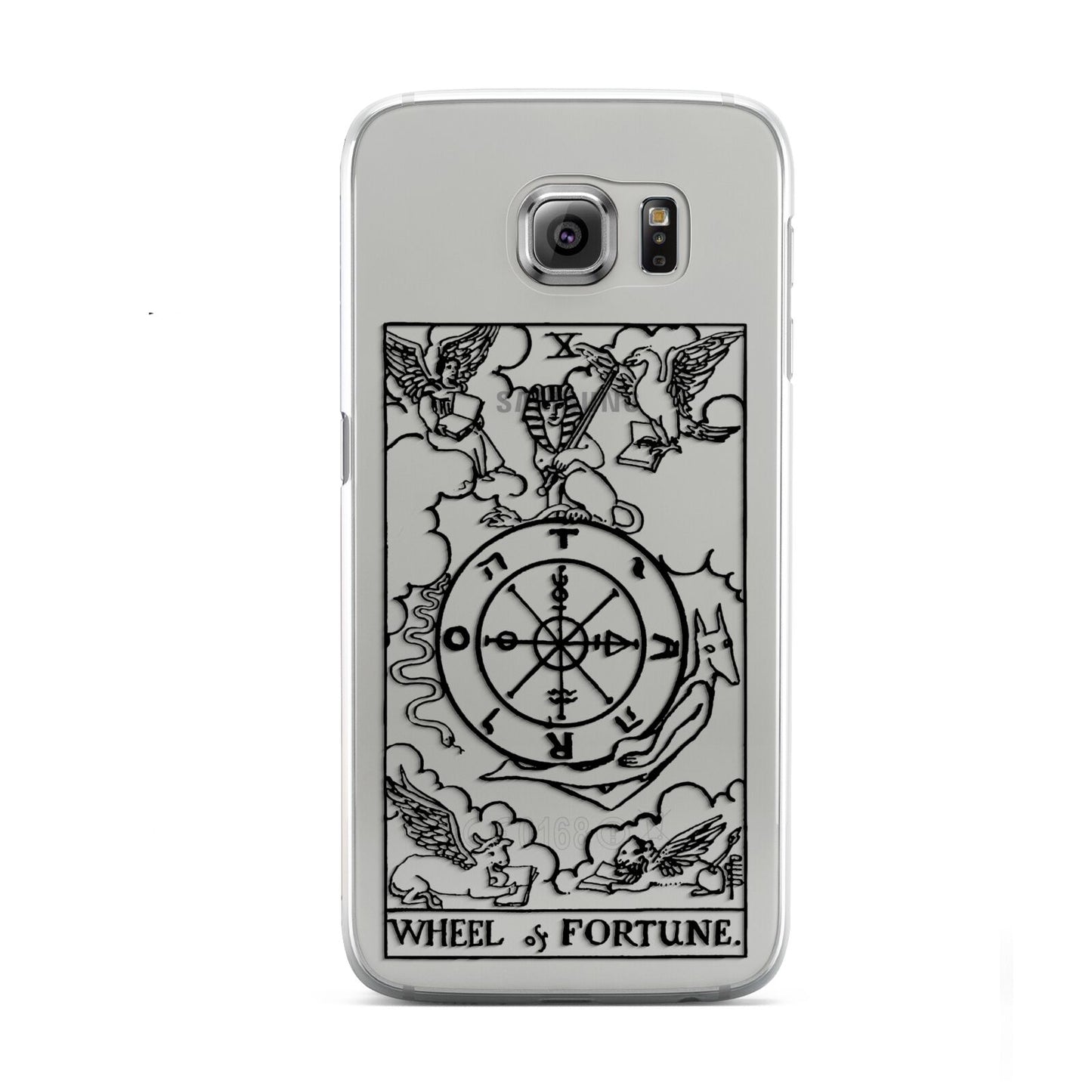 Wheel of Fortune Monochrome Tarot Card Samsung Galaxy S6 Case