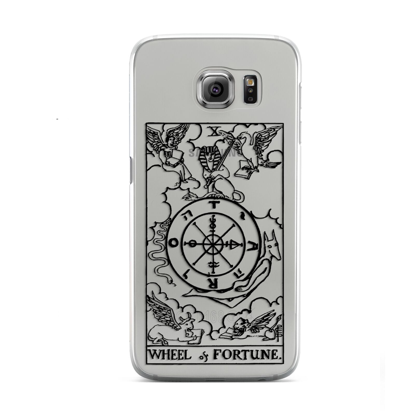 Wheel of Fortune Monochrome Tarot Card Samsung Galaxy S6 Case