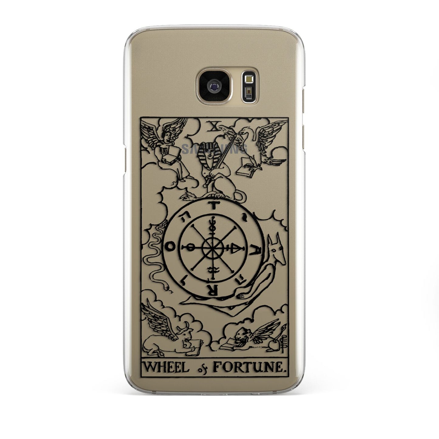 Wheel of Fortune Monochrome Tarot Card Samsung Galaxy S7 Edge Case