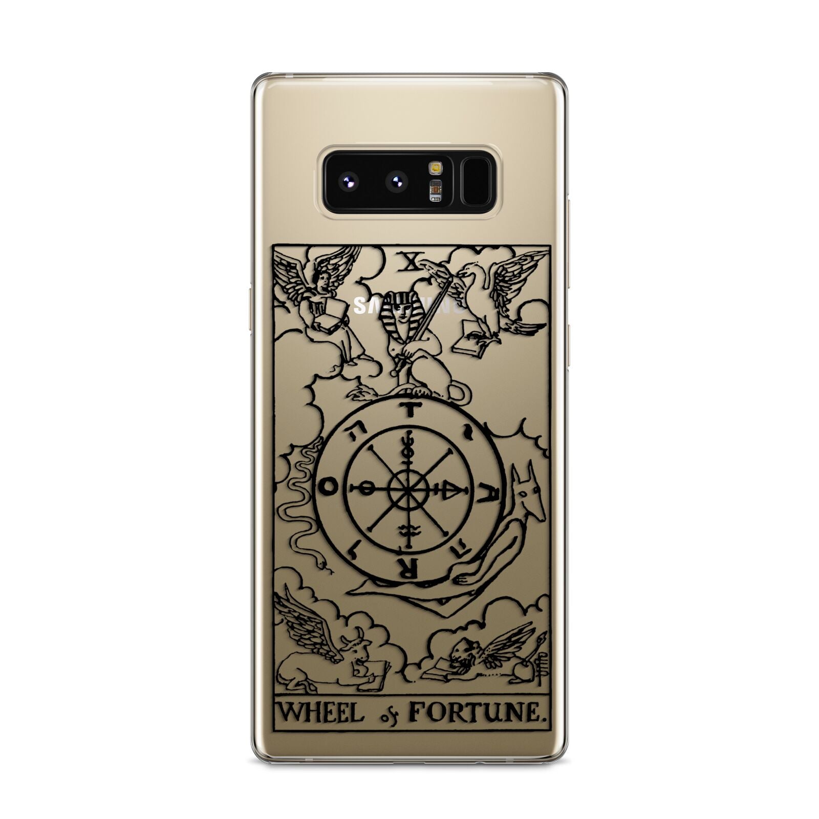 Wheel of Fortune Monochrome Tarot Card Samsung Galaxy S8 Case