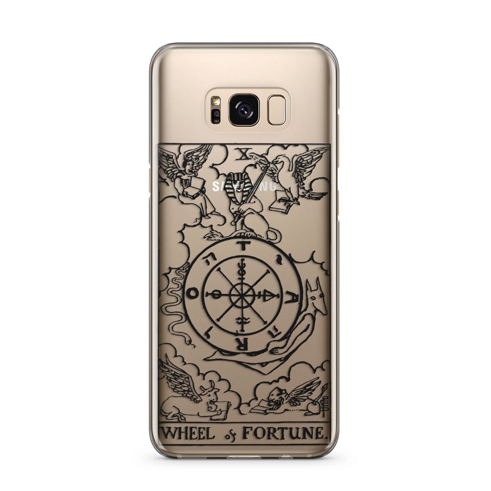 Wheel of Fortune Monochrome Tarot Card Samsung Galaxy S8 Plus Case