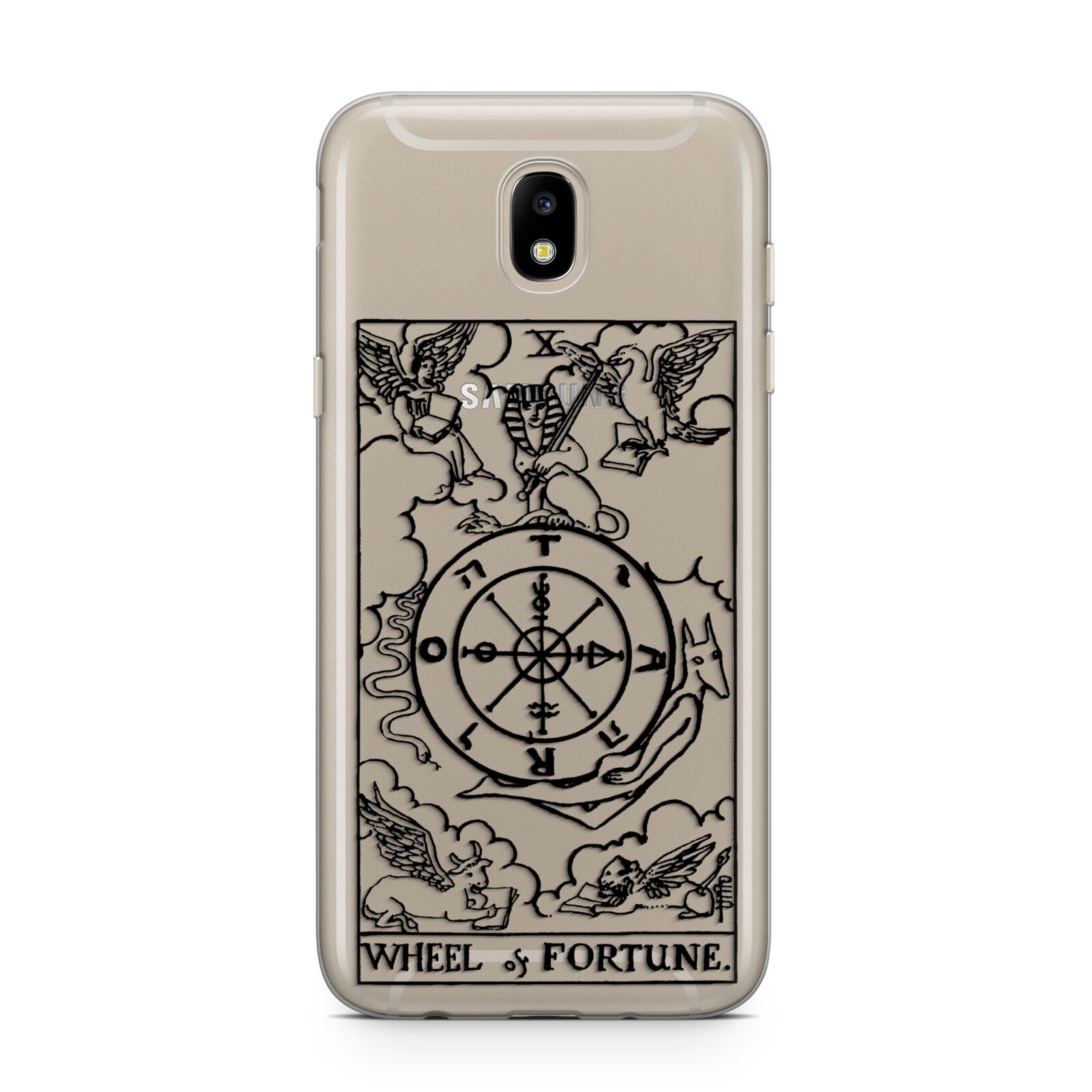 Wheel of Fortune Monochrome Tarot Card Samsung J5 2017 Case