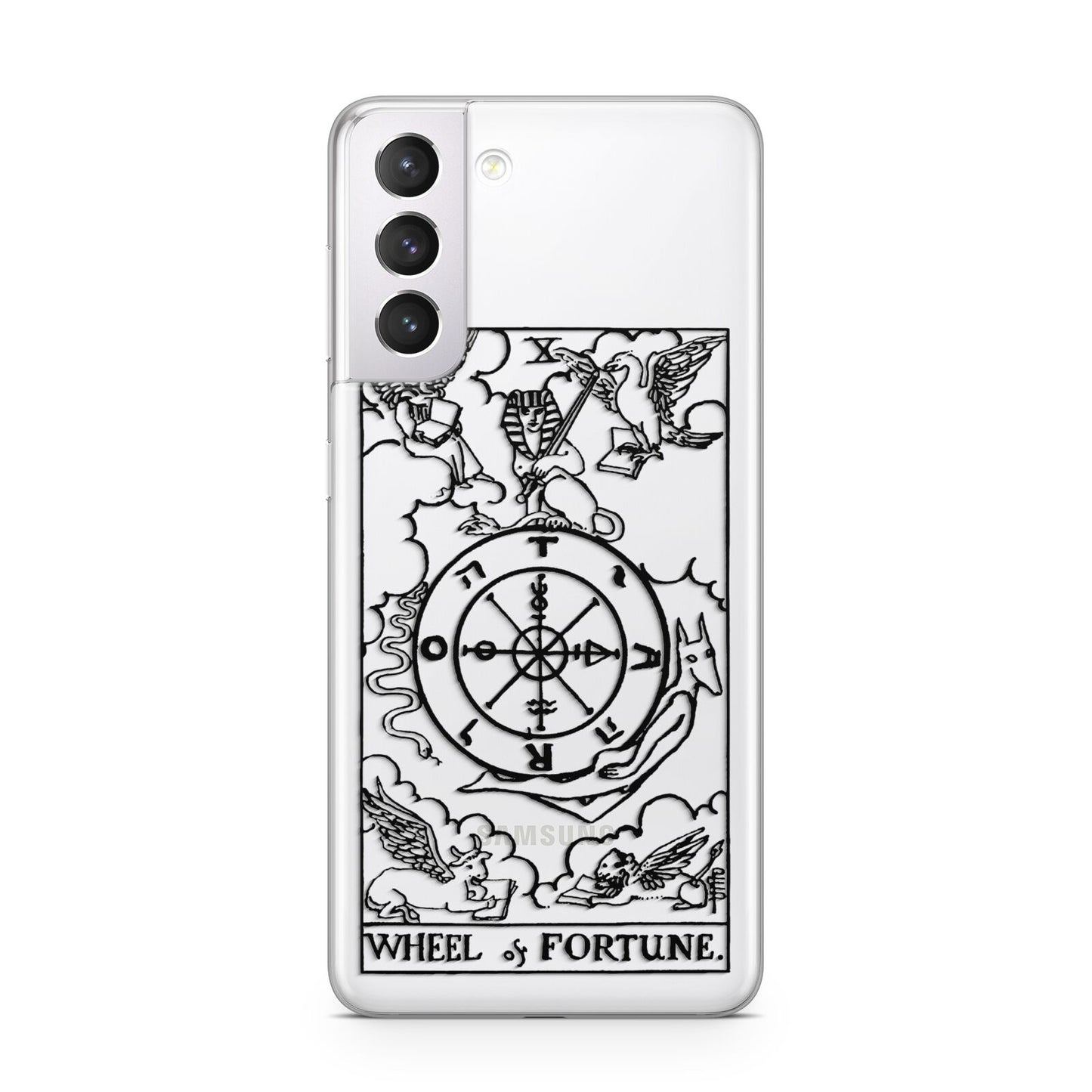 Wheel of Fortune Monochrome Tarot Card Samsung S21 Case