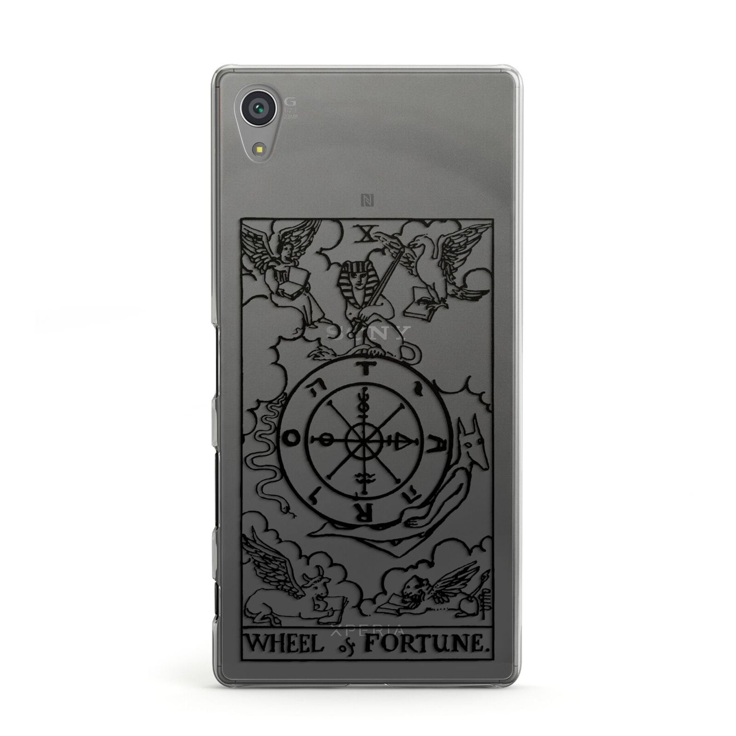 Wheel of Fortune Monochrome Tarot Card Sony Xperia Case