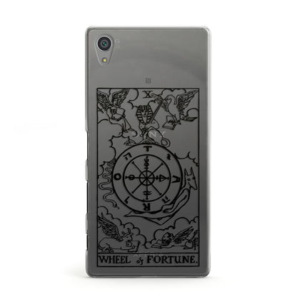 Wheel of Fortune Monochrome Tarot Card Sony Xperia Case