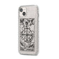 Wheel of Fortune Monochrome Tarot Card iPhone 14 Plus Glitter Tough Case Starlight Angled Image