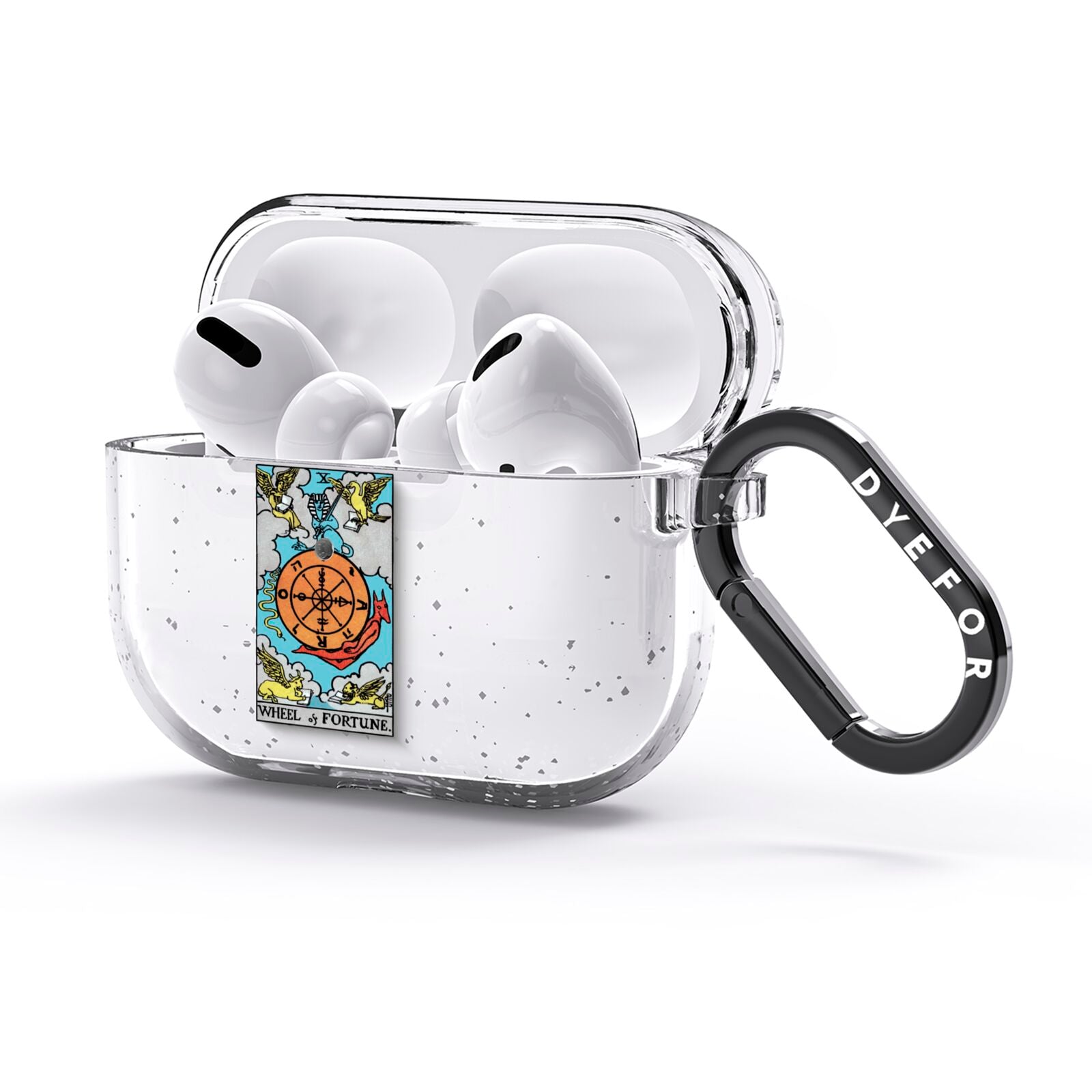 Wheel of Fortune Tarot Card AirPods Glitter Case 3rd Gen Side Image