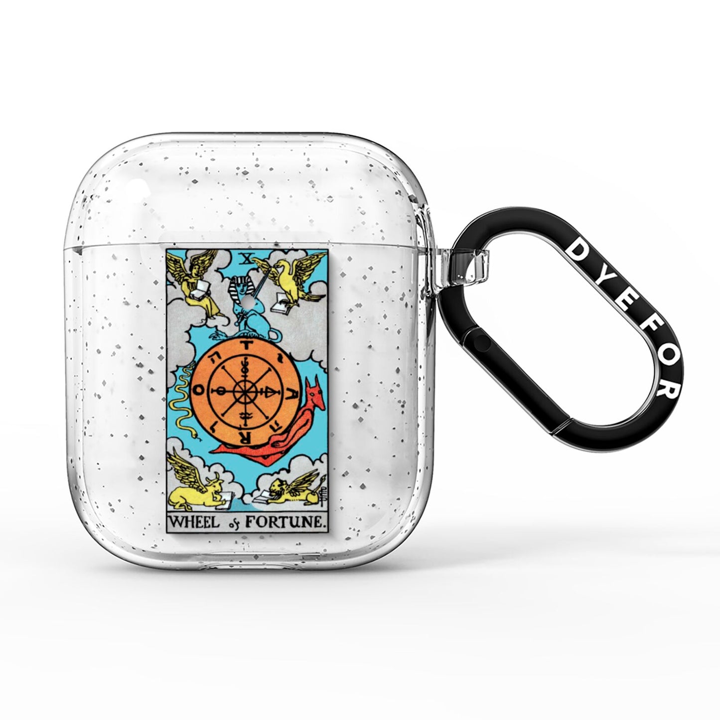 Wheel of Fortune Tarot Card AirPods Glitter Case