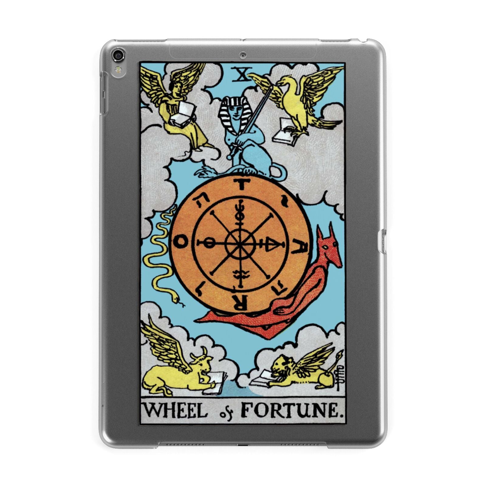 Wheel of Fortune Tarot Card Apple iPad Grey Case