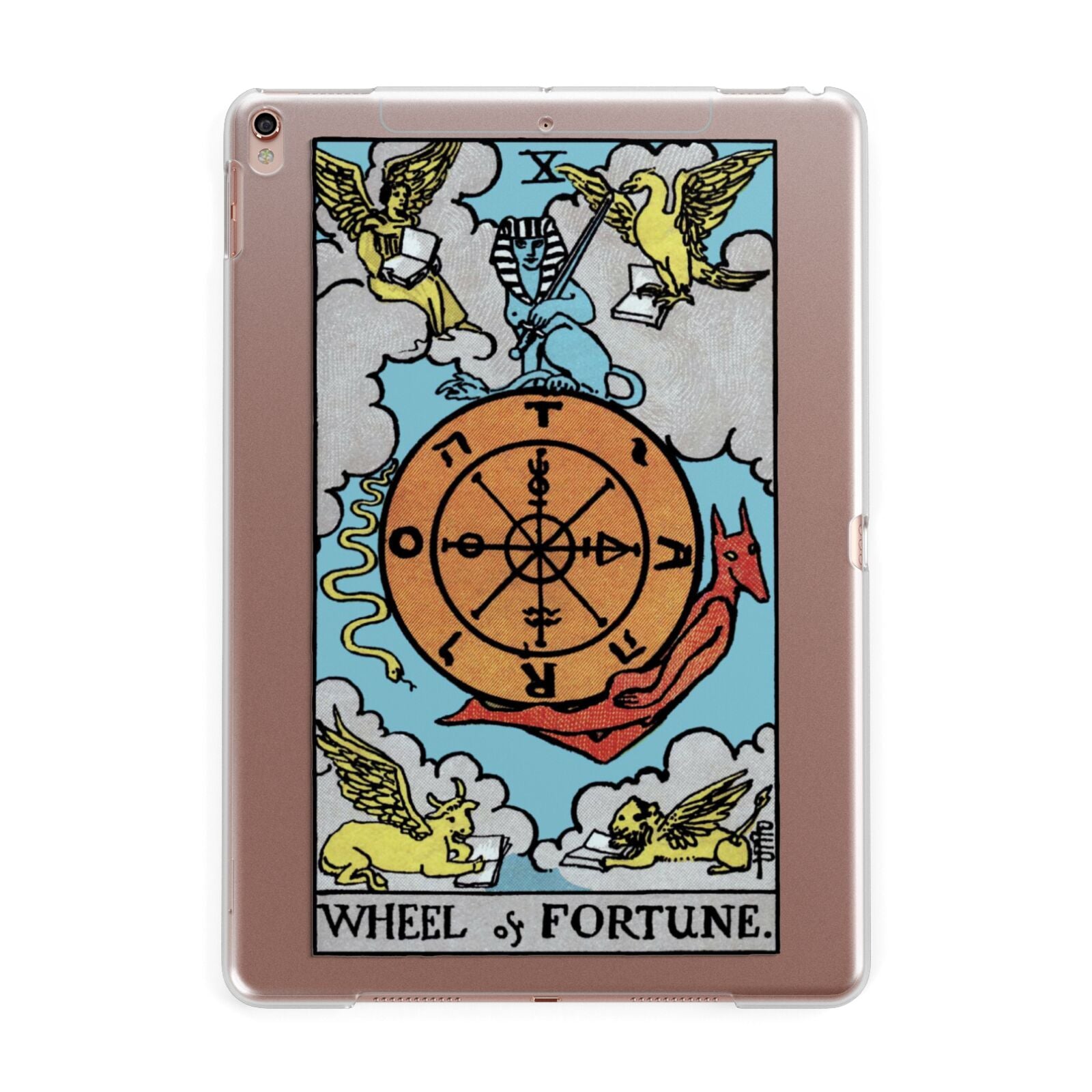 Wheel of Fortune Tarot Card Apple iPad Rose Gold Case