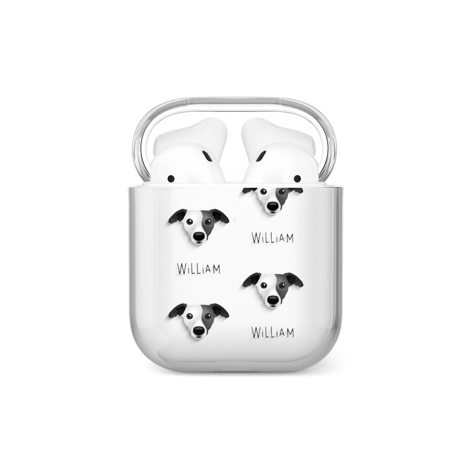Whippet Icon with Name AirPods Case