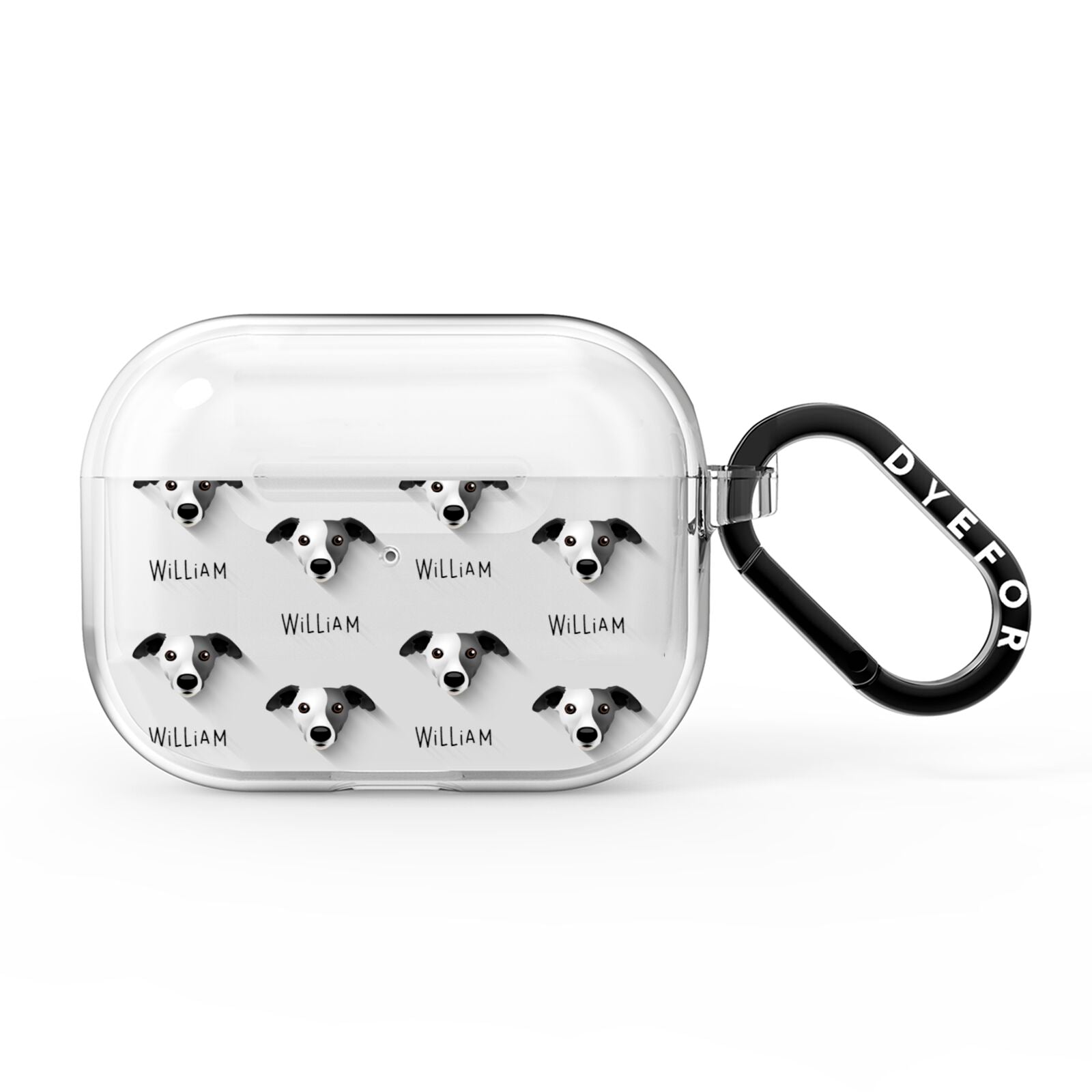 Whippet Icon with Name AirPods Pro Clear Case