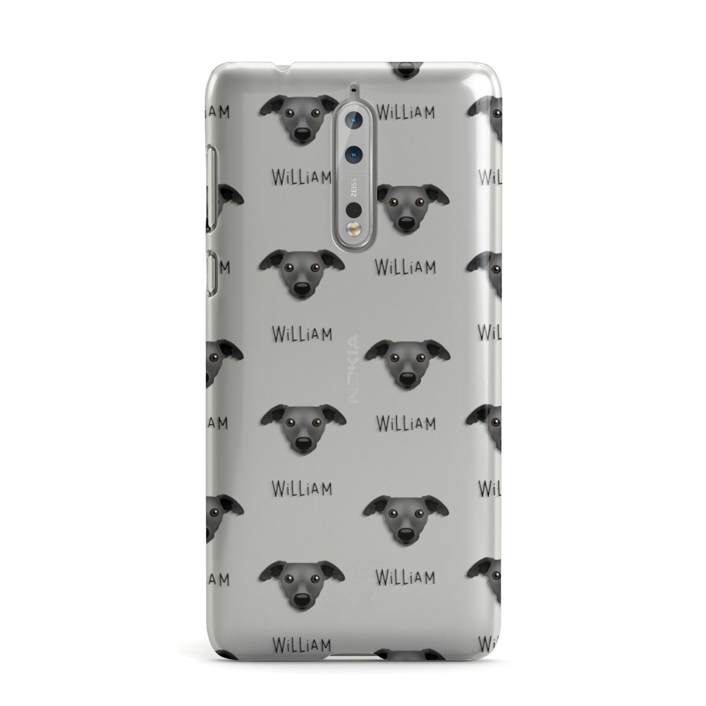 Whippet Icon with Name Nokia Case