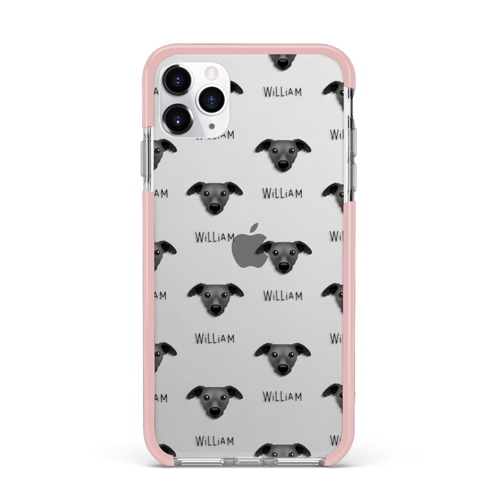 Whippet Icon with Name iPhone 11 Pro Max Impact Pink Edge Case