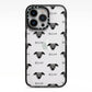 Whippet Icon with Name iPhone 13 Pro Black Impact Case on Silver phone