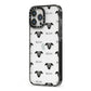 Whippet Icon with Name iPhone 13 Pro Max Black Impact Case Side Angle on Silver phone
