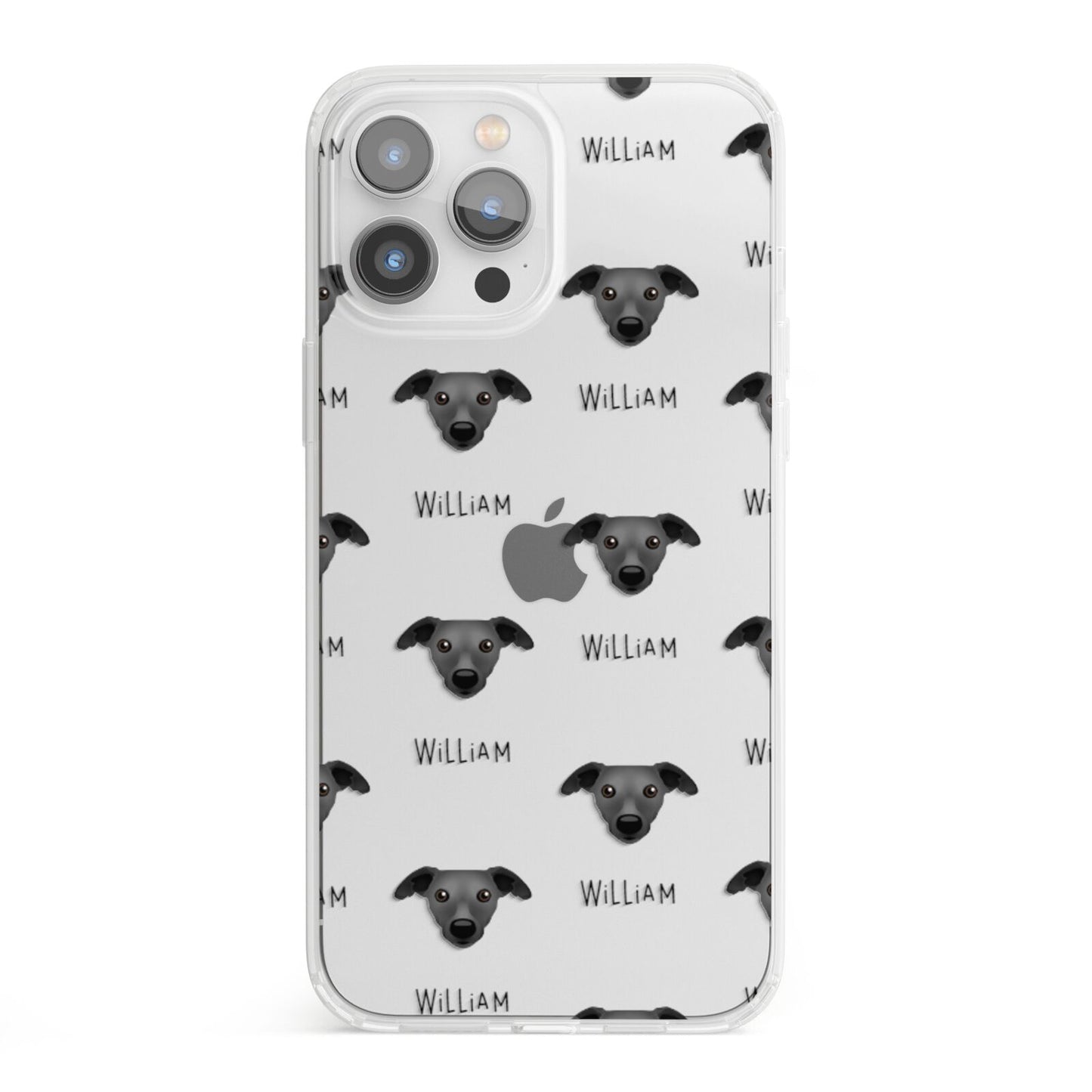 Whippet Icon with Name iPhone 13 Pro Max Clear Bumper Case
