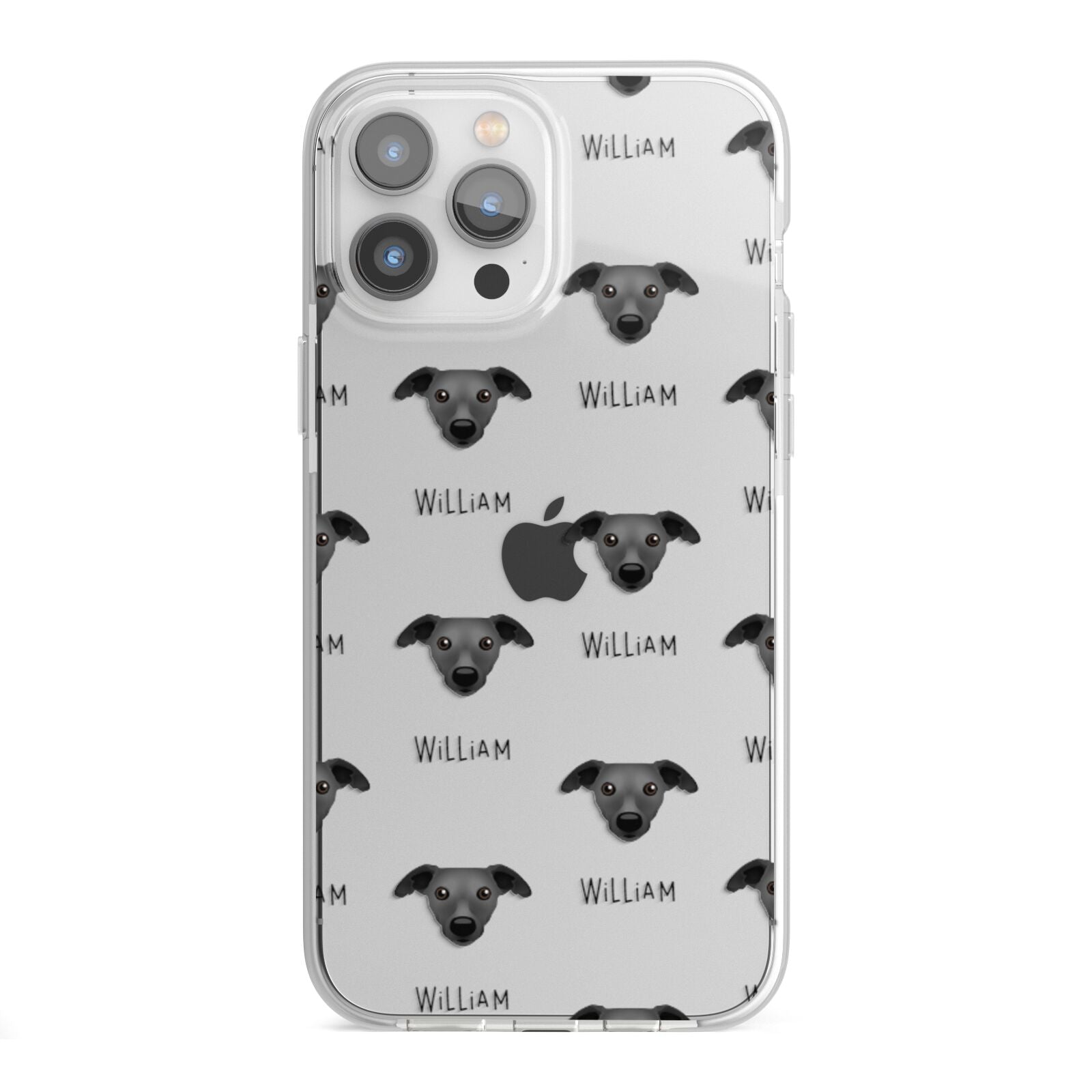 Whippet Icon with Name iPhone 13 Pro Max TPU Impact Case with White Edges